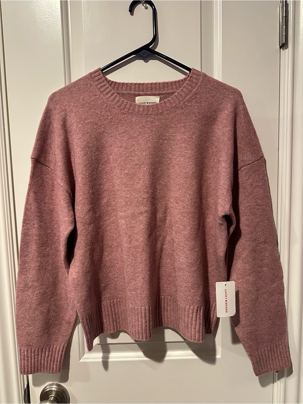 Lucky Brand Rose-Mauve Crewneck Sweater